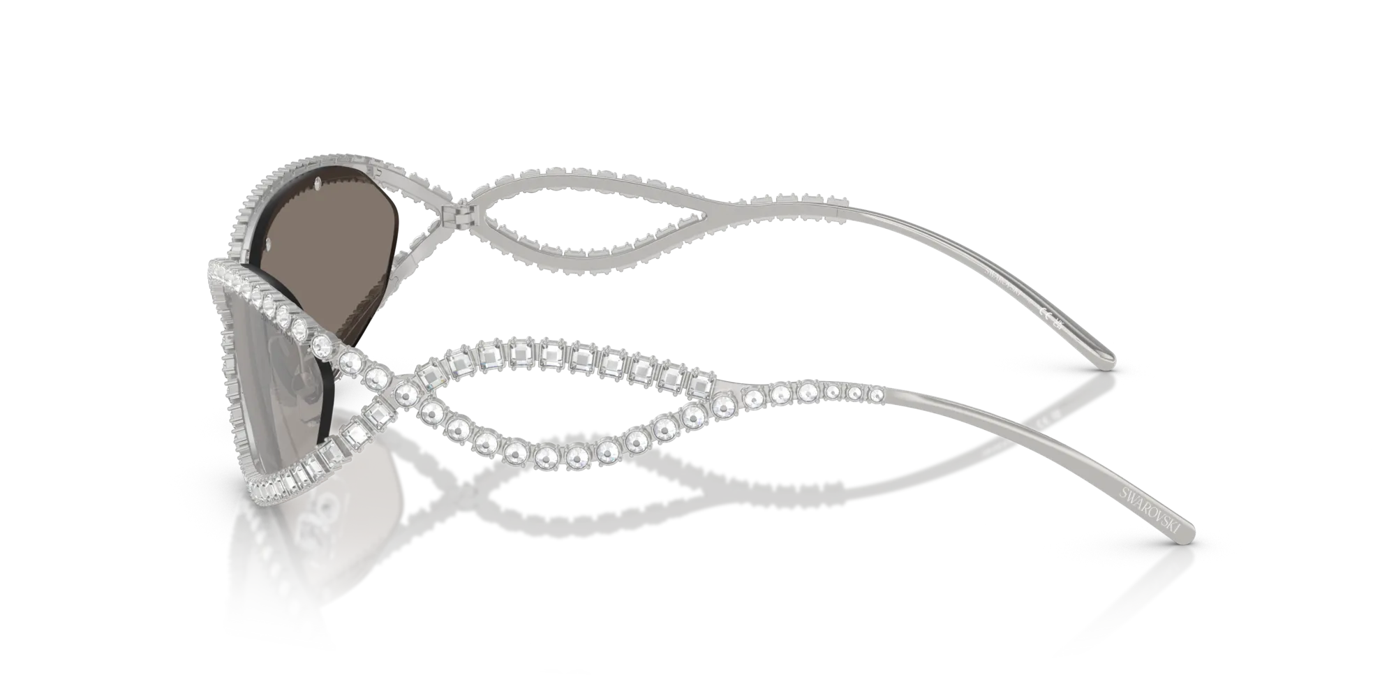 Swarovski SK7024 40016G Occhiali da sole Metallo Argento Grigio Geometrica Specchiate - immagine 4