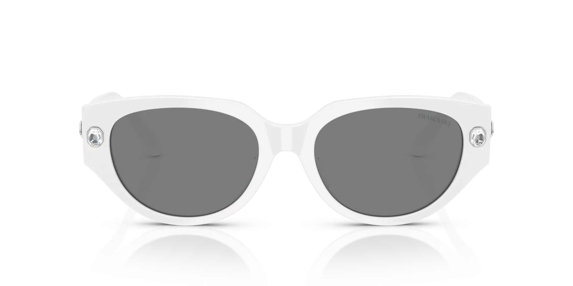 Swarovski SK6035D 105087 Occhiali da sole Acetato Bianco Grigio Farfalla Normale - immagine 3