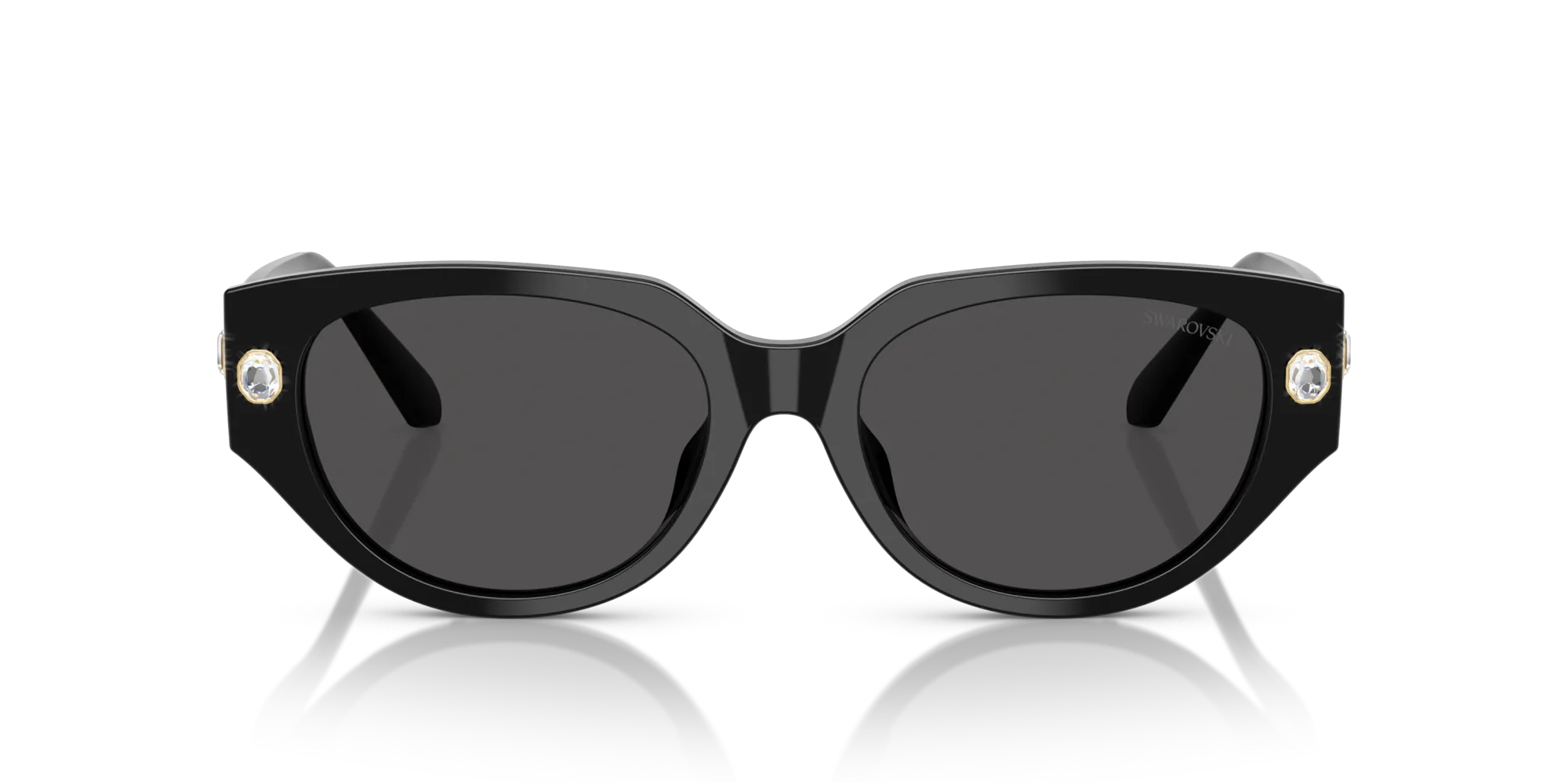 Swarovski SK6035D 100187 Occhiali da sole Acetato Nero Grigio Farfalla Normale - immagine 3