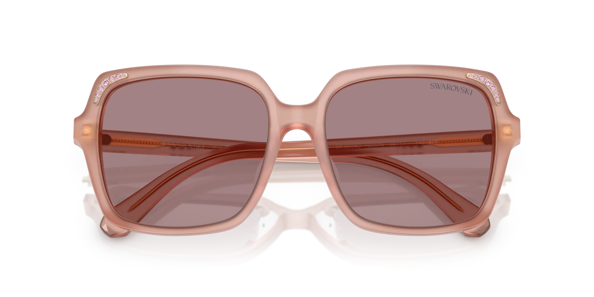 Swarovski SK6034D 10257N Occhiali da sole Acetato Rosa Marrone Squadrata Normale - immagine 2