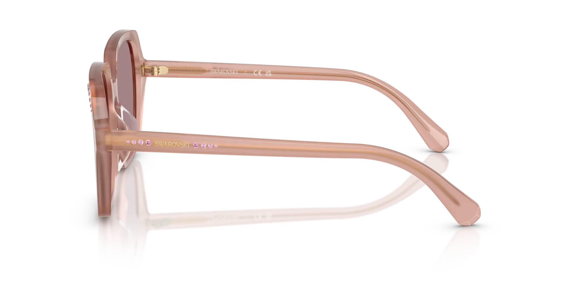 Swarovski SK6034D 10257N Occhiali da sole Acetato Rosa Marrone Squadrata Normale - immagine 4