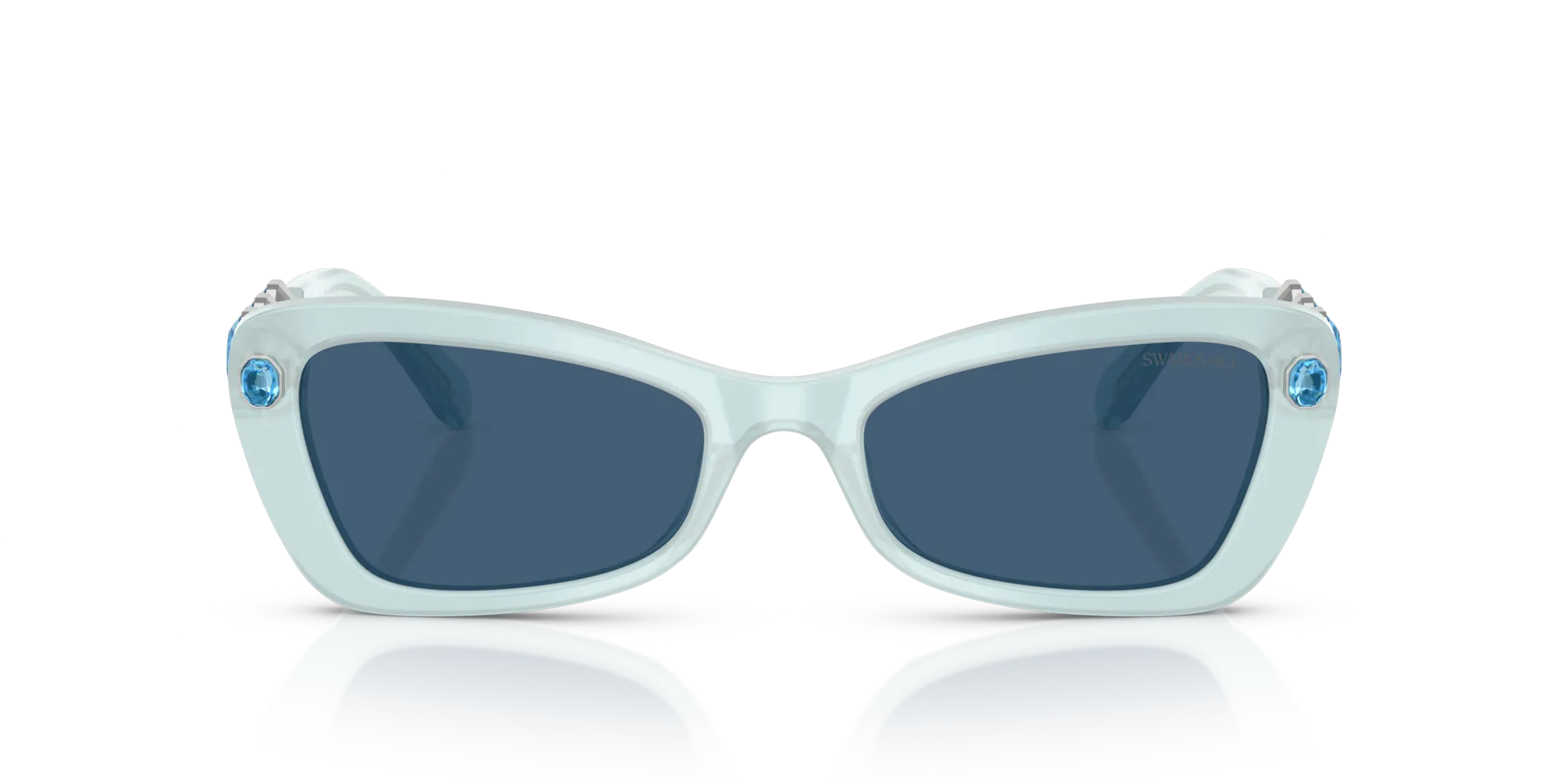 Swarovski SK6033 102455 Occhiali da sole Acetato Blu Blu Geometrica Normale - immagine 3