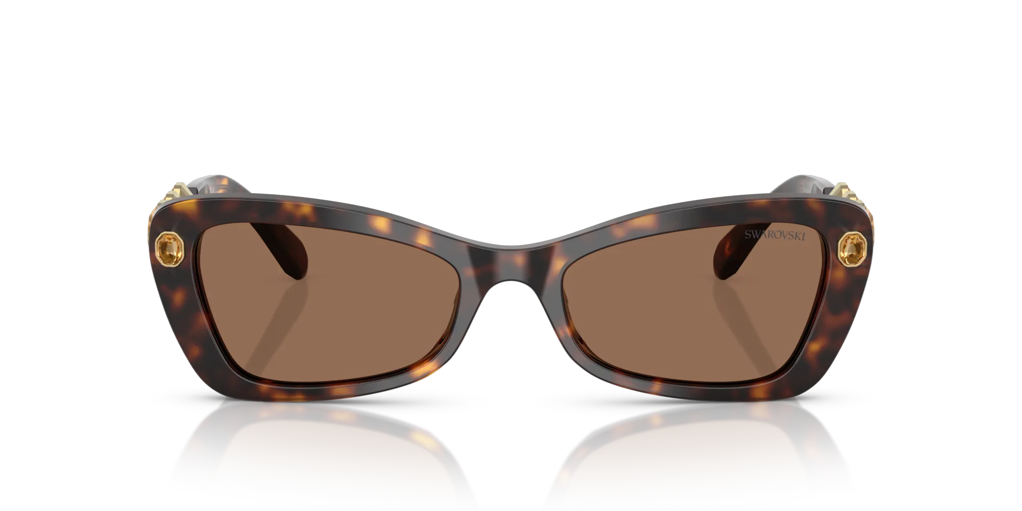 Swarovski SK6033 100273 Occhiali da sole Acetato Tartaruga Marrone Geometrica Normale - immagine 3