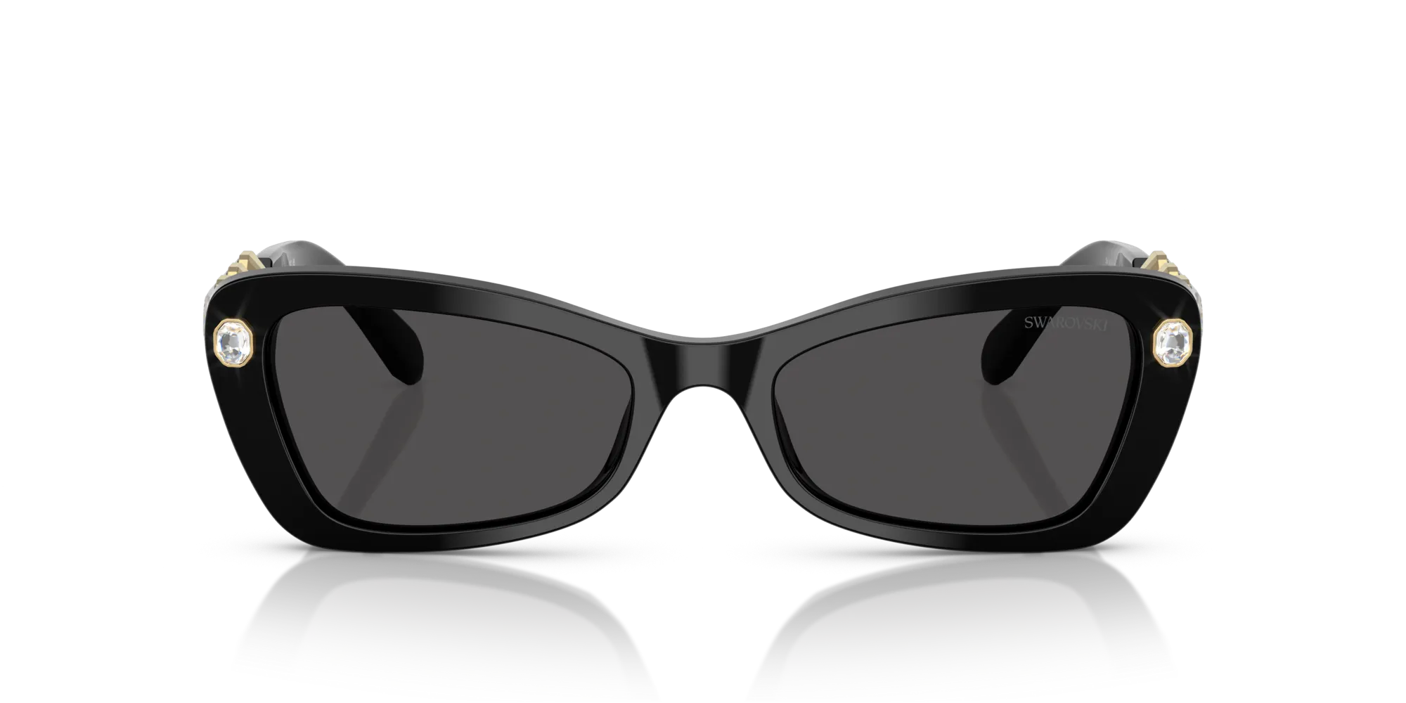 Swarovski SK6033 100187 Occhiali da sole Acetato Nero Grigio Geometrica Normale - immagine 3