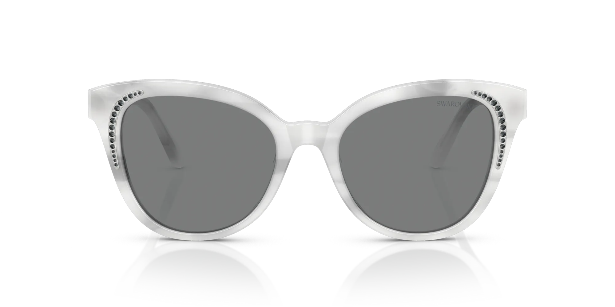 Swarovski SK6031 104287 Occhiali da sole Acetato Bianco Grigio Farfalla Normale - immagine 3