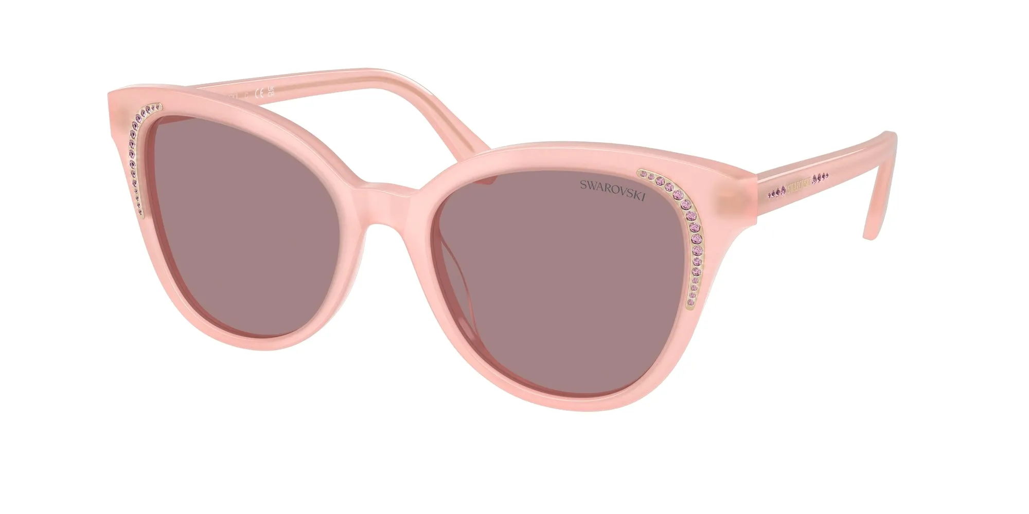 Swarovski SK6031 10317N Occhiali da sole Acetato Rosa Marrone Farfalla Normale - immagine 1