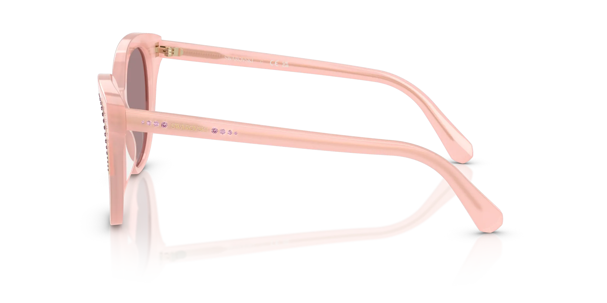 Swarovski SK6031 10317N Occhiali da sole Acetato Rosa Marrone Farfalla Normale - immagine 4