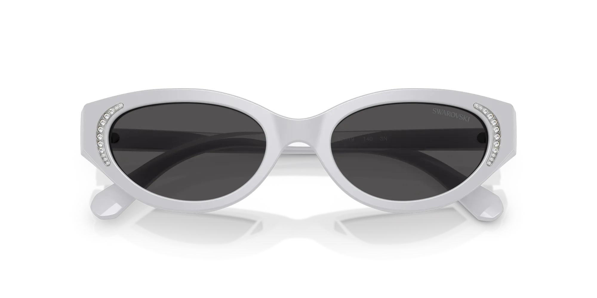 Swarovski SK6030 106087 Occhiali da sole Acetato Grigio Grigio Rotonda Normale - immagine 2