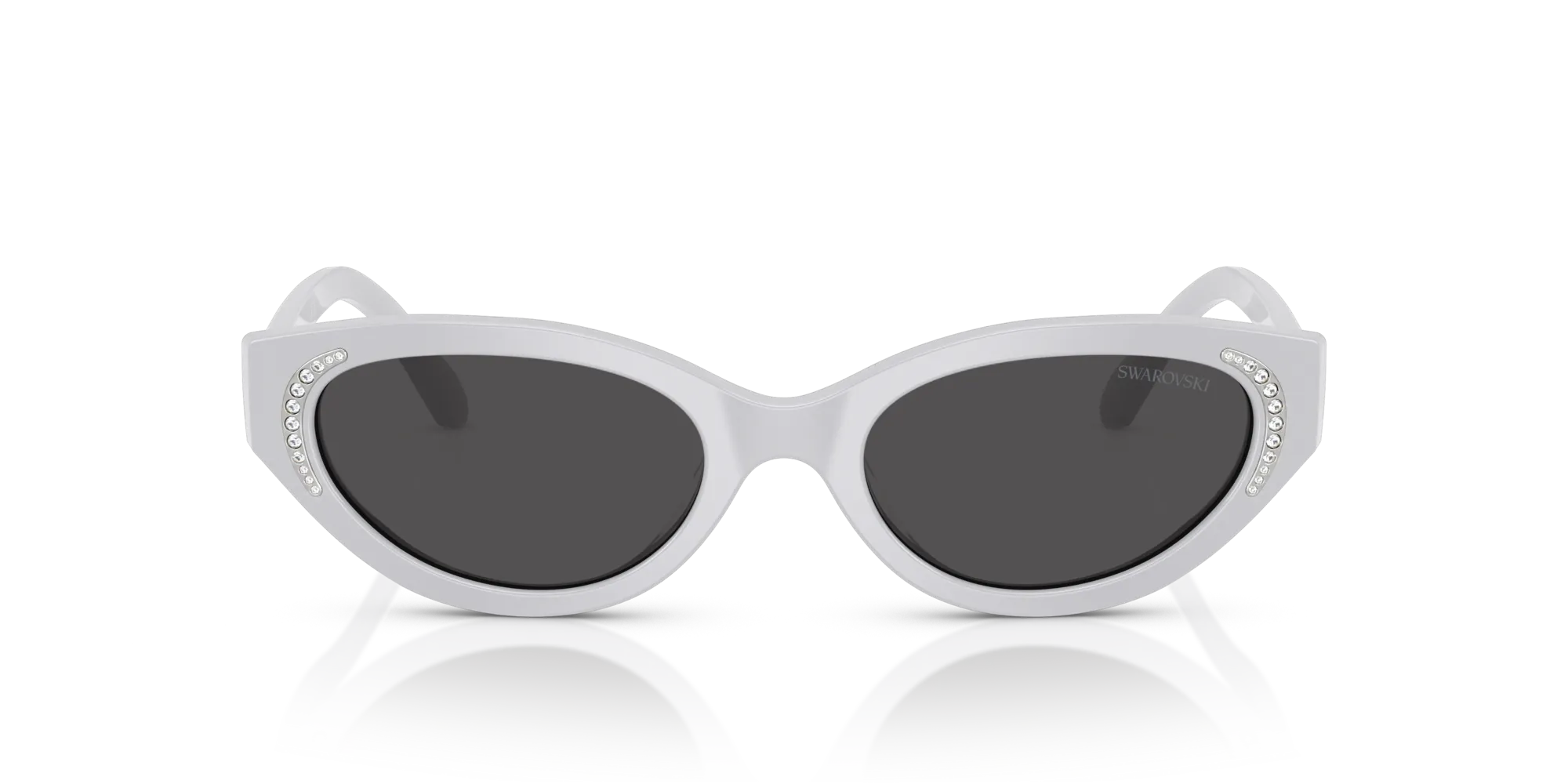 Swarovski SK6030 106087 Occhiali da sole Acetato Grigio Grigio Rotonda Normale - immagine 3