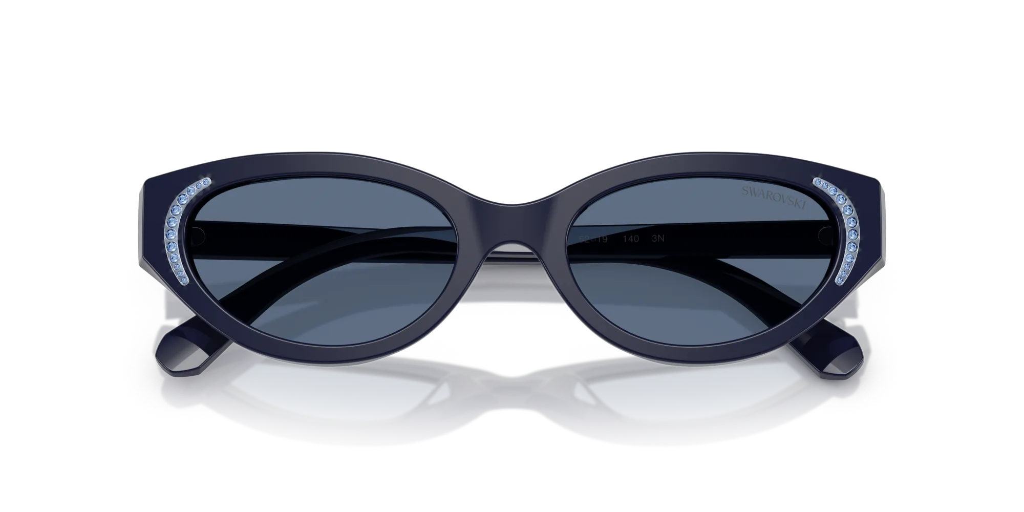 Swarovski SK6030 100455 Occhiali da sole Acetato Blu Blu Rotonda Normale - immagine 2