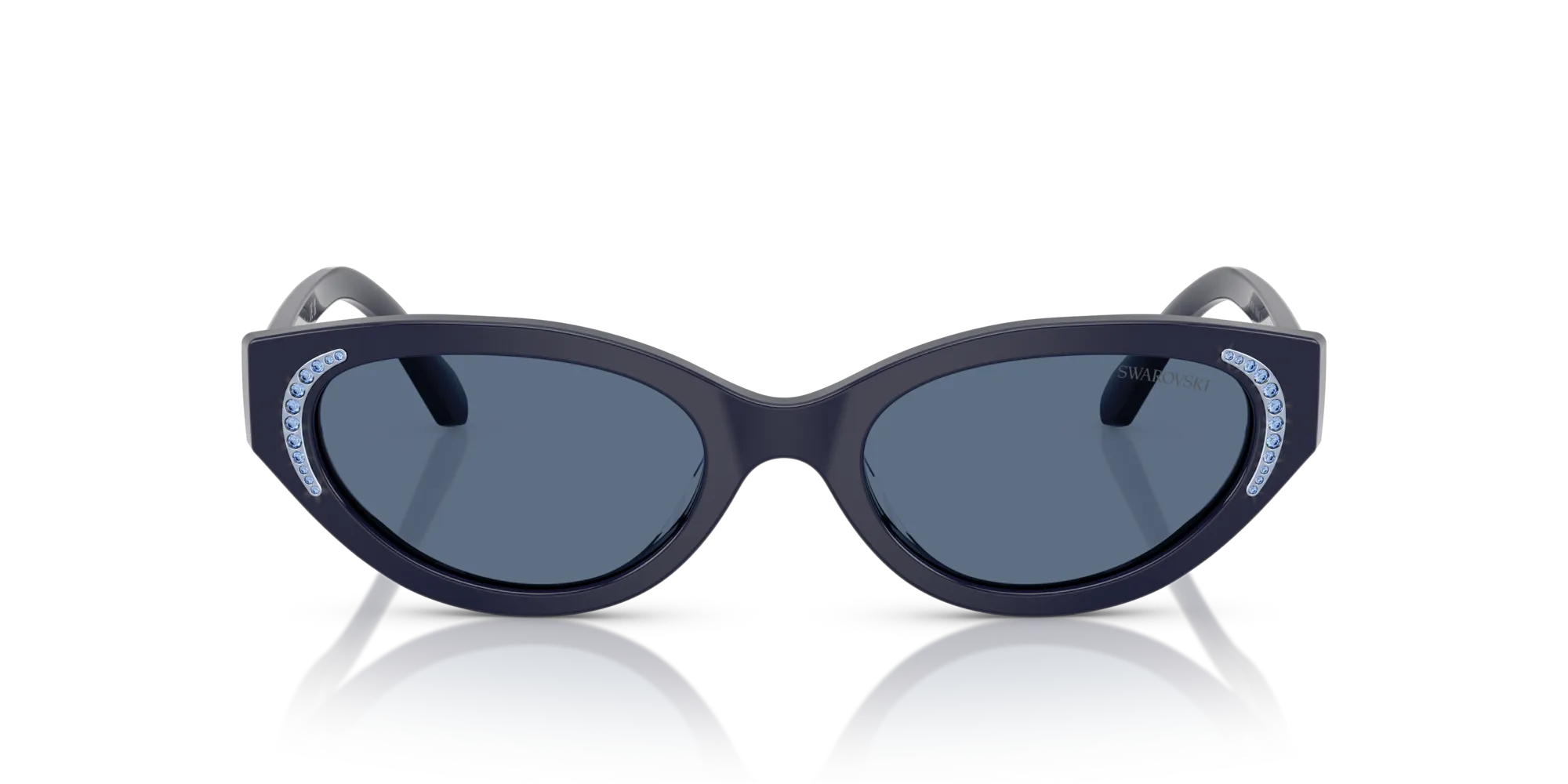 Swarovski SK6030 100455 Occhiali da sole Acetato Blu Blu Rotonda Normale - immagine 3