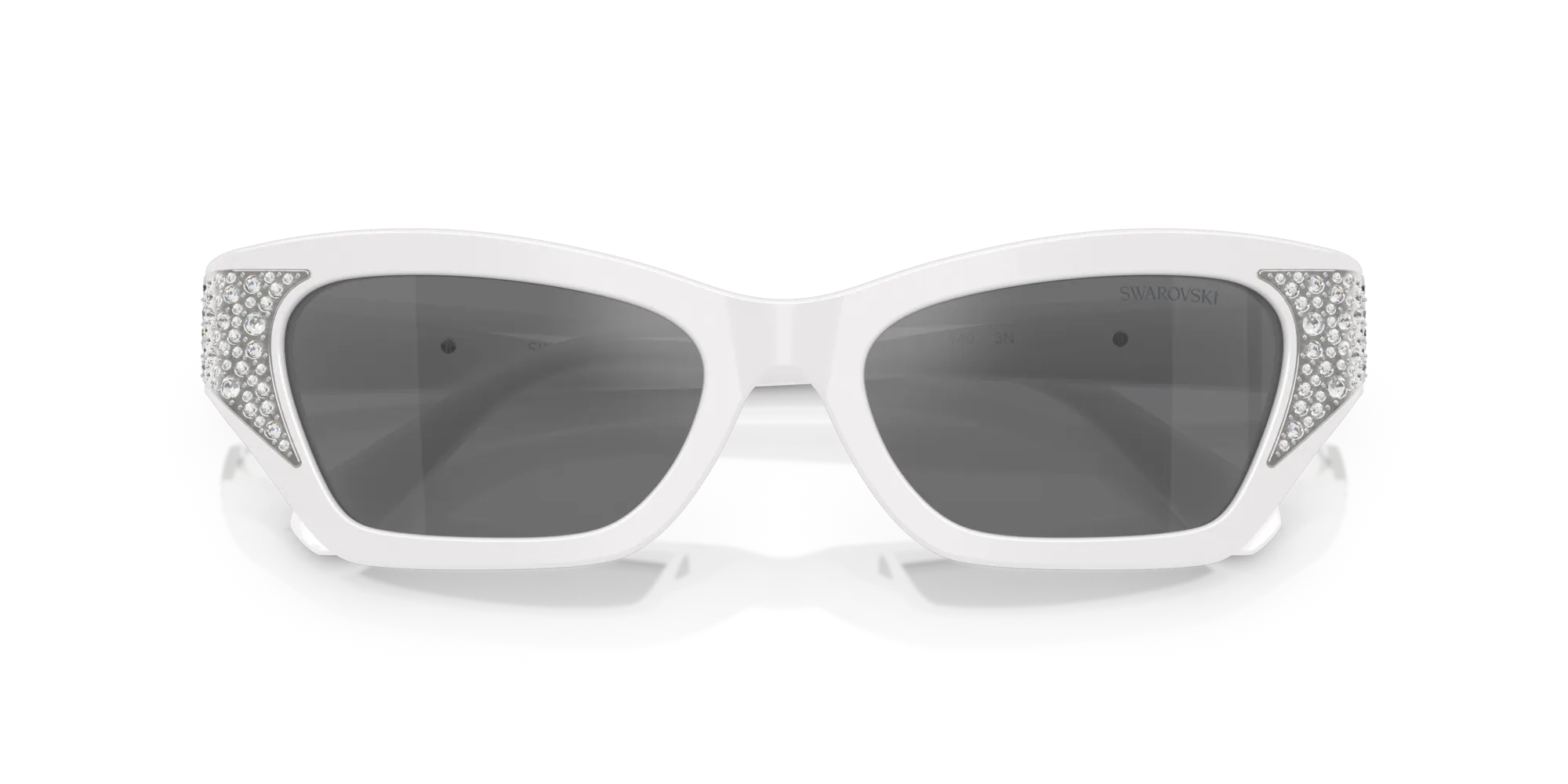 Swarovski SK6029 10506G Occhiali da sole Acetato Rosa Grigio Cat Eye Specchiate - immagine 2