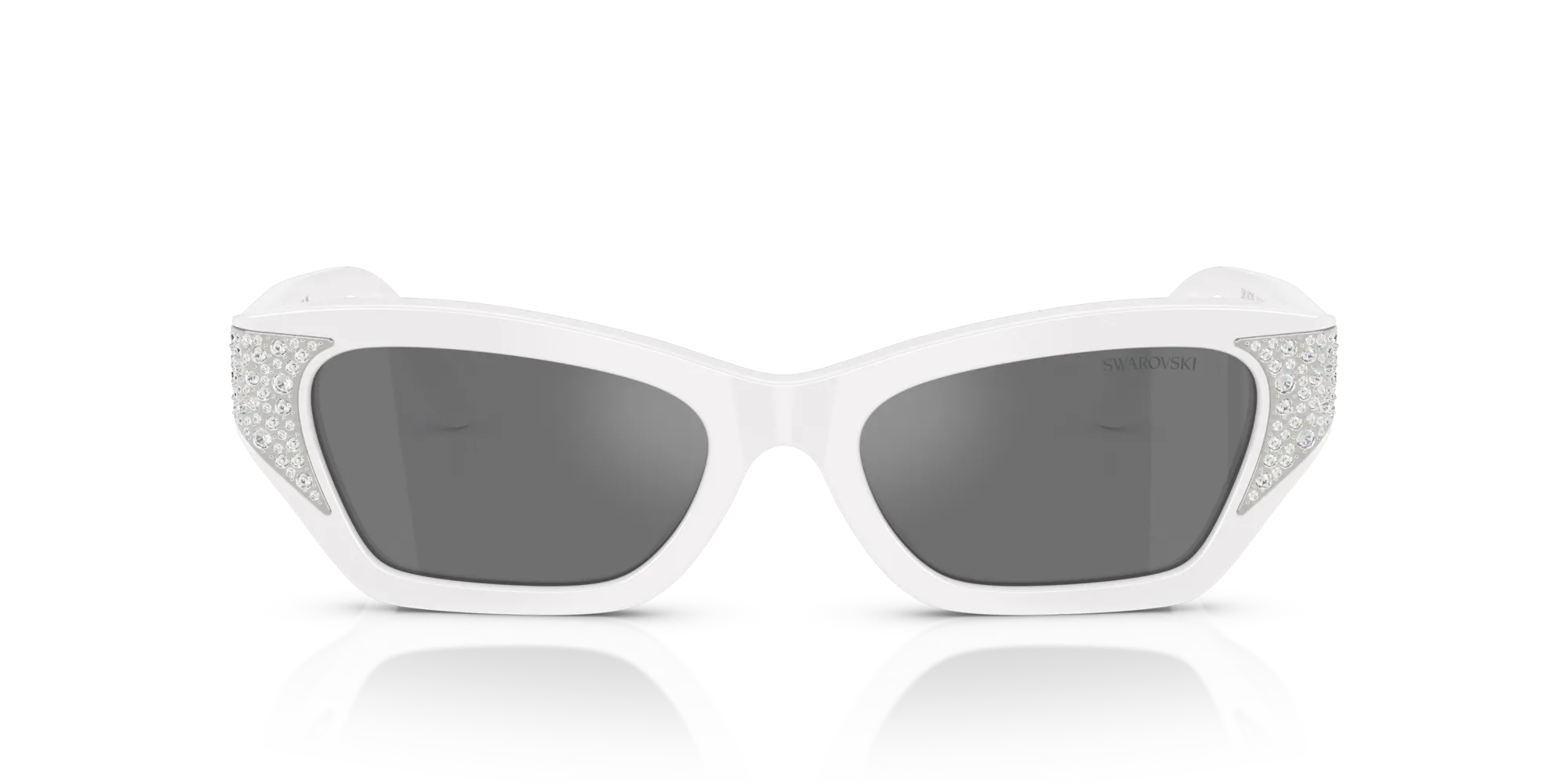 Swarovski SK6029 10506G Occhiali da sole Acetato Rosa Grigio Cat Eye Specchiate - immagine 3