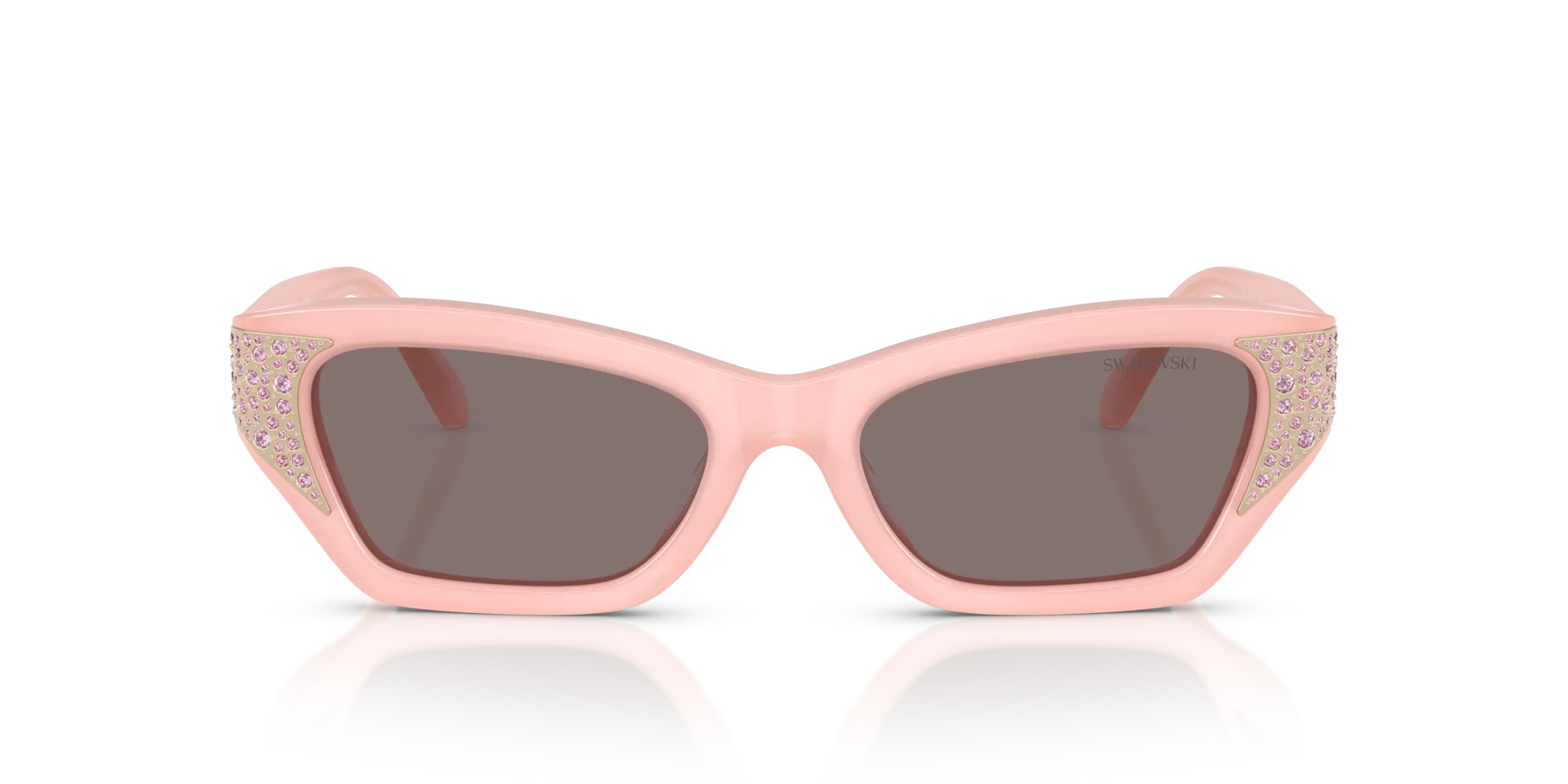 Swarovski SK6029 10317N Occhiali da sole Acetato Bianco Marrone Cat Eye Normale - immagine 3