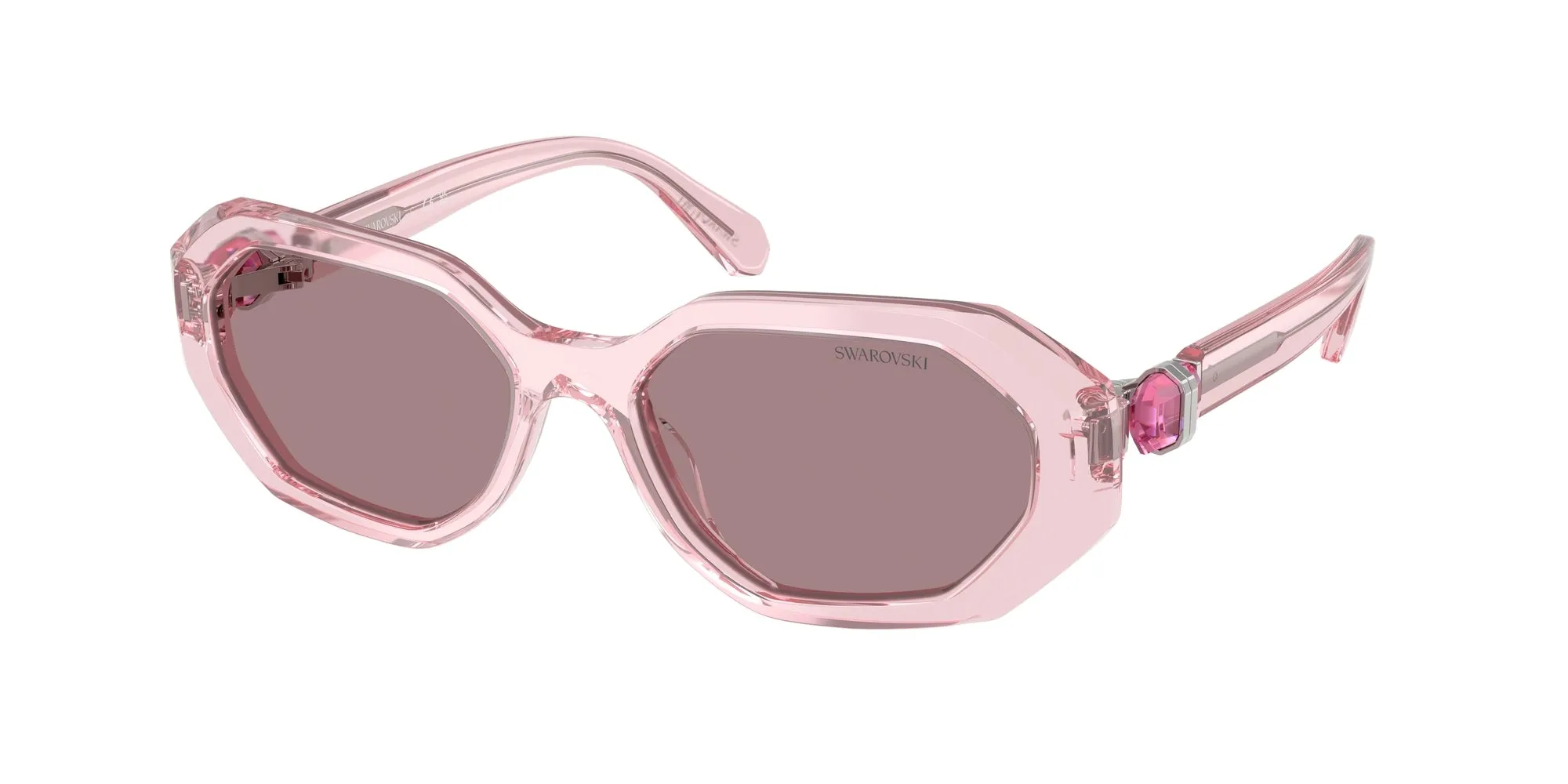Swarovski SK6028 30017N Occhiali da sole Acetato Rosa Marrone Geometrica Normale - immagine 1