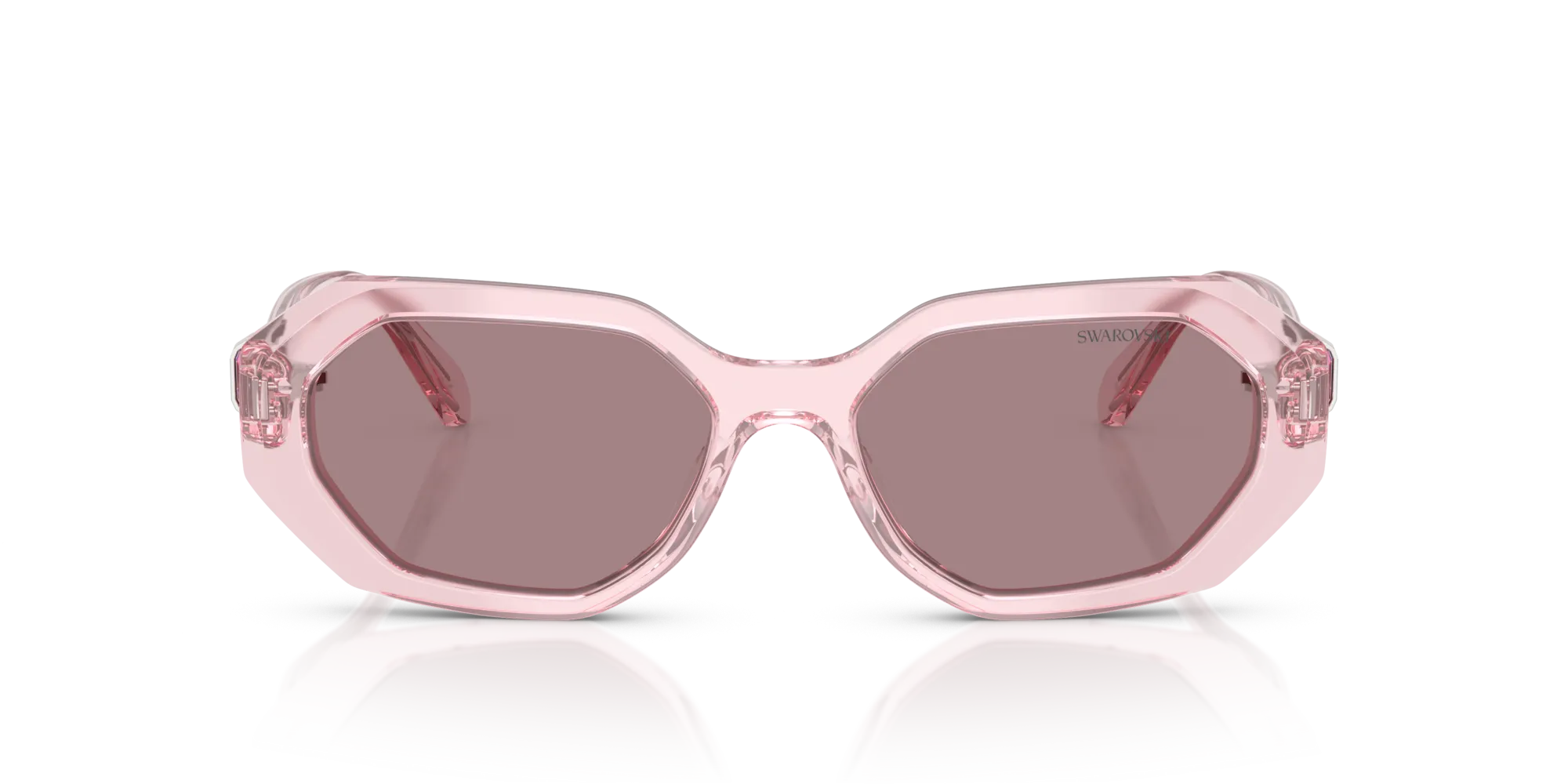 Swarovski SK6028 30017N Occhiali da sole Acetato Rosa Marrone Geometrica Normale - immagine 3