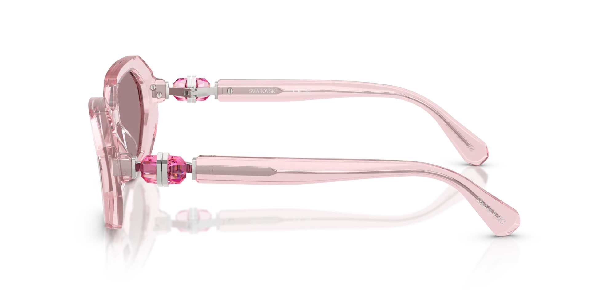 Swarovski SK6028 30017N Occhiali da sole Acetato Rosa Marrone Geometrica Normale - immagine 4
