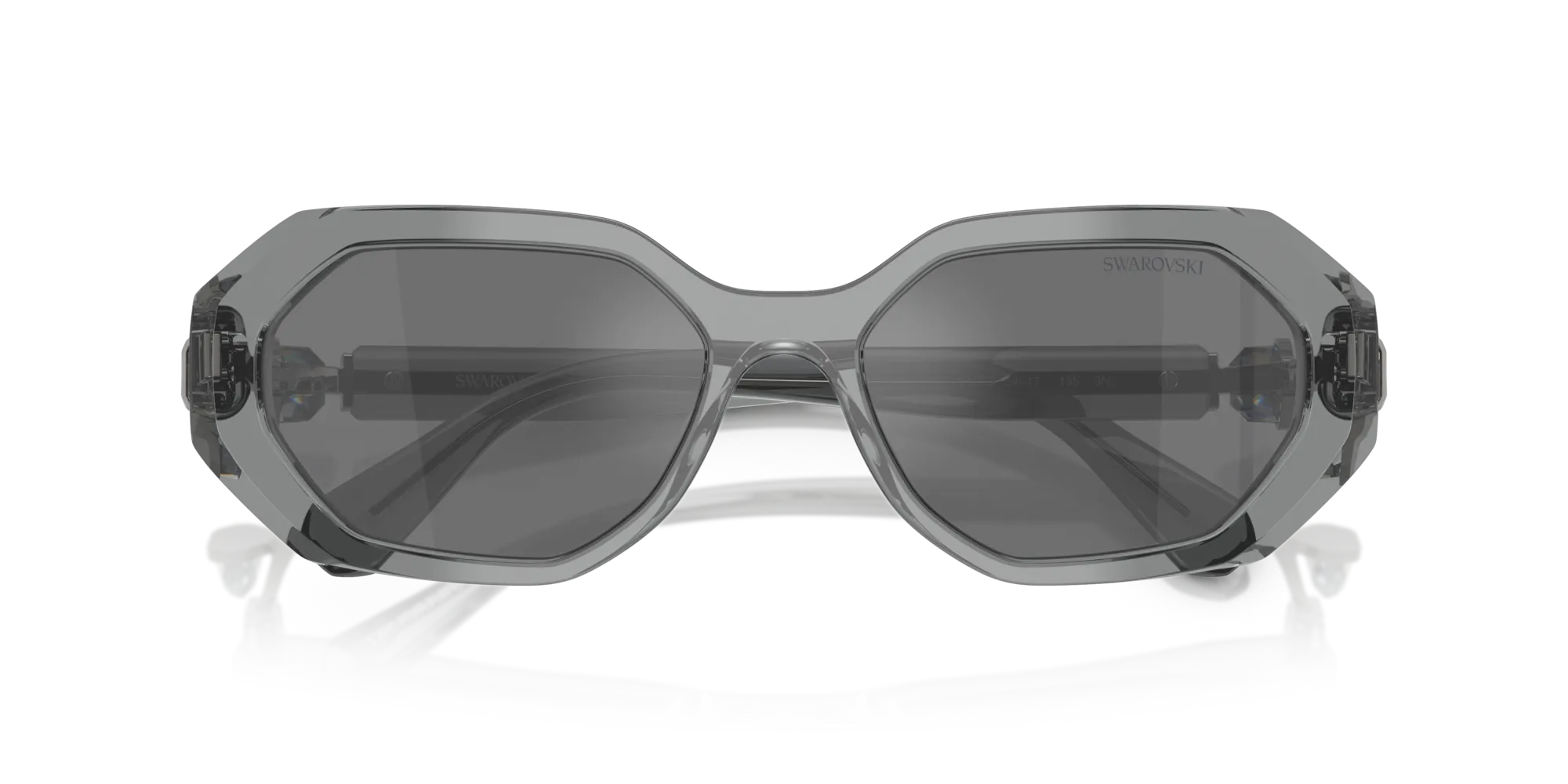 Swarovski SK6028 10626G Occhiali da sole Acetato Grigio Grigio Geometrica Specchiate - immagine 2