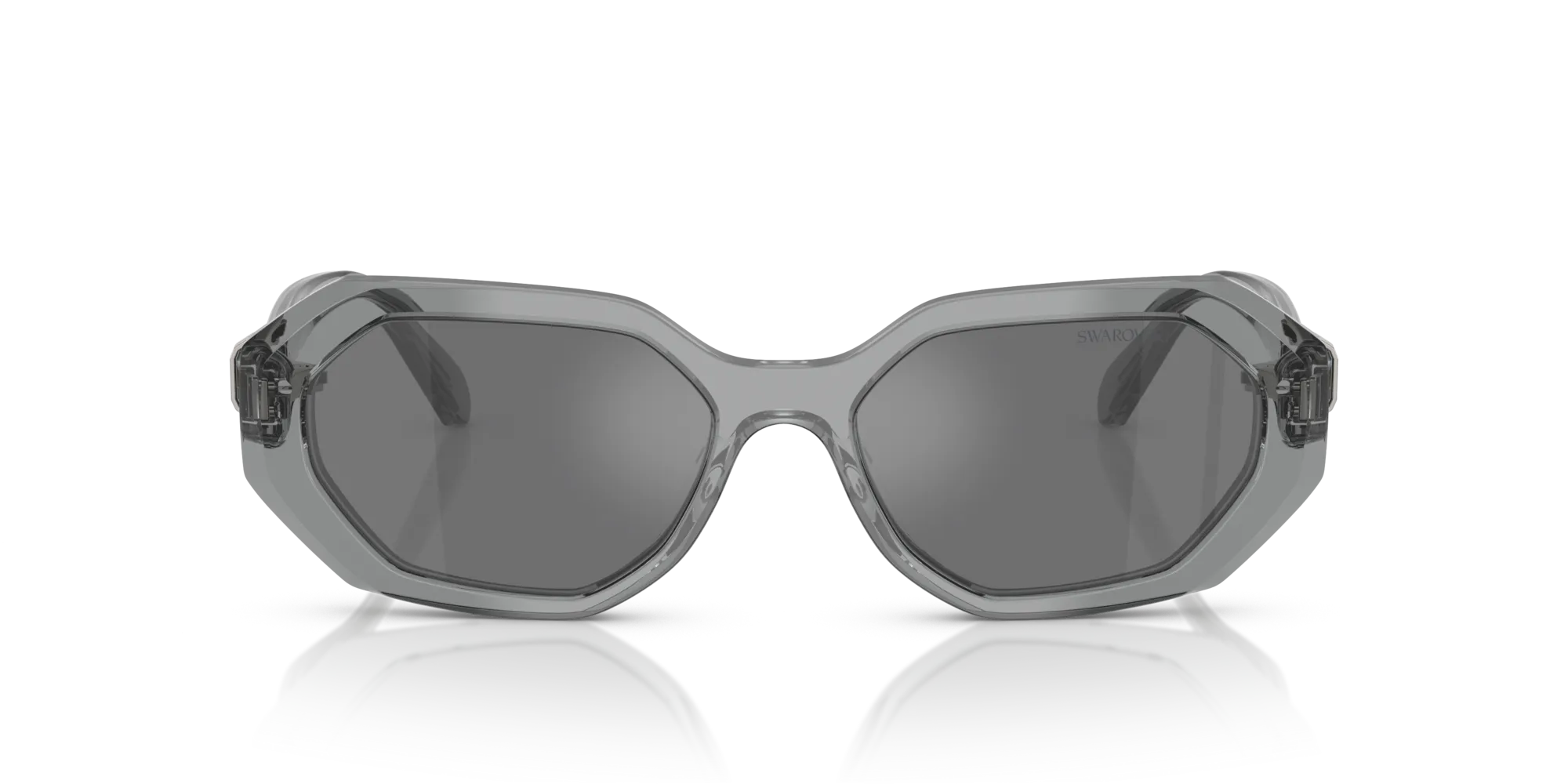 Swarovski SK6028 10626G Occhiali da sole Acetato Grigio Grigio Geometrica Specchiate - immagine 3