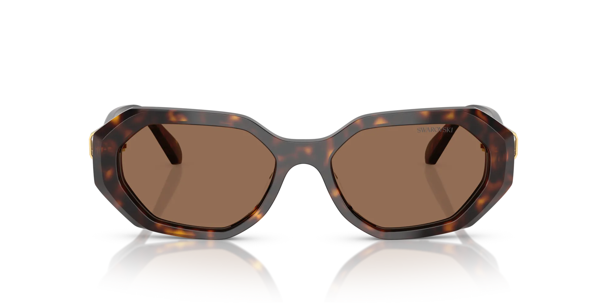 Swarovski SK6028 100273 Occhiali da sole Acetato Marrone Marrone Geometrica Normale - immagine 3