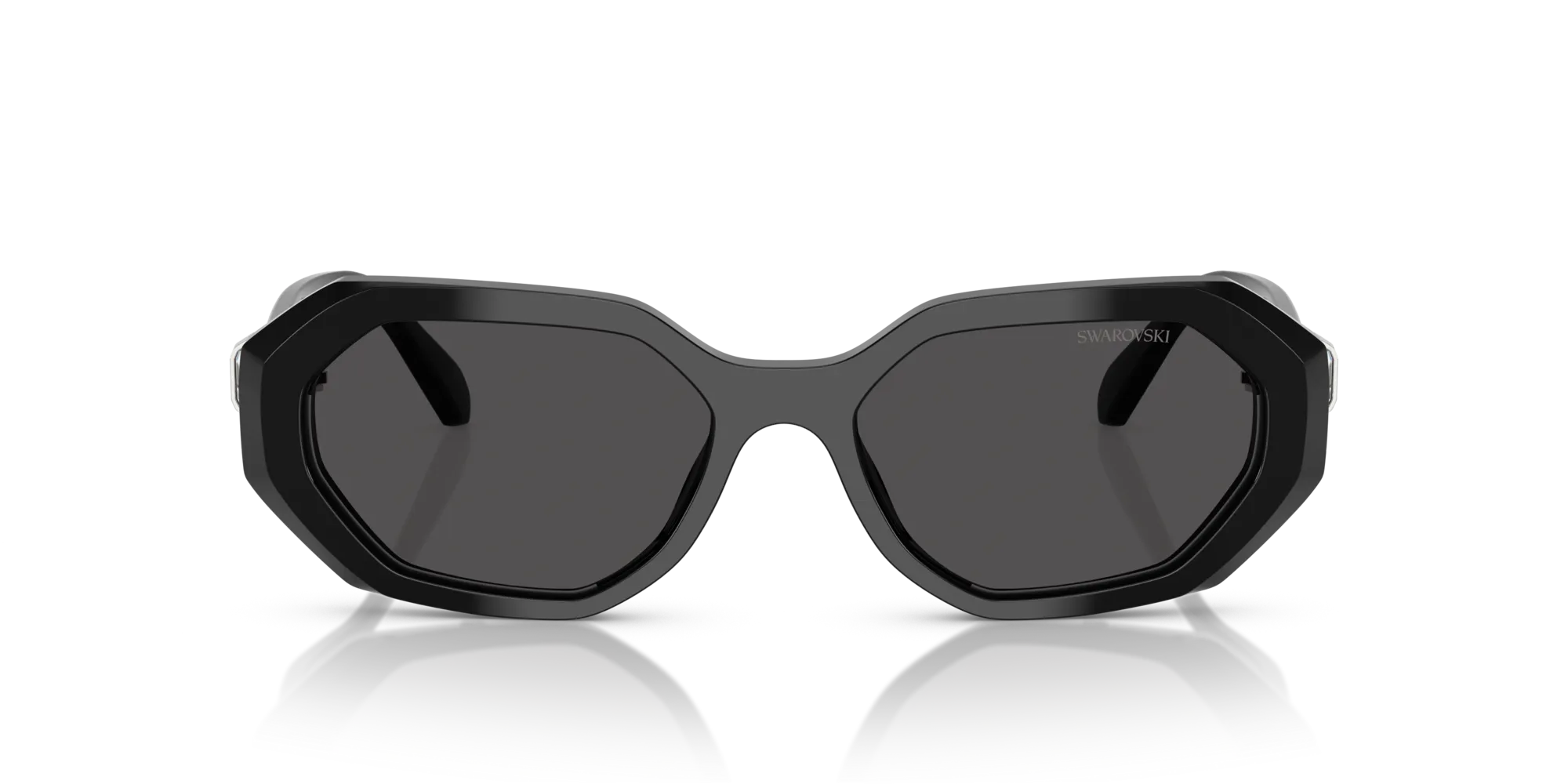 Swarovski SK6028 100187 Occhiali da sole Acetato Nero Grigio Geometrica Normale - immagine 3
