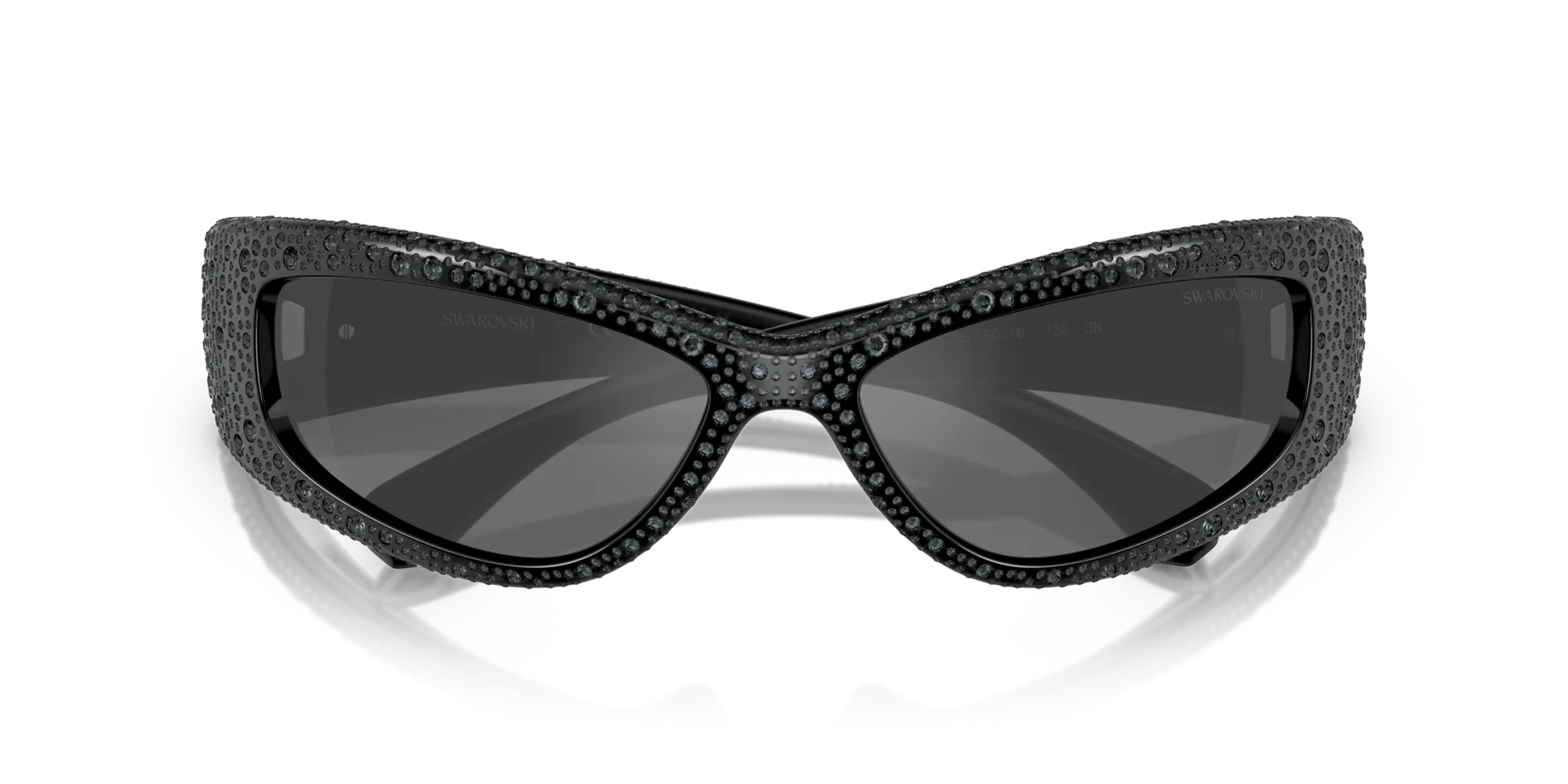 Swarovski SK6027 10326G Occhiali da sole Iniettato Nero Grigio Geometrica Specchiate - immagine 2