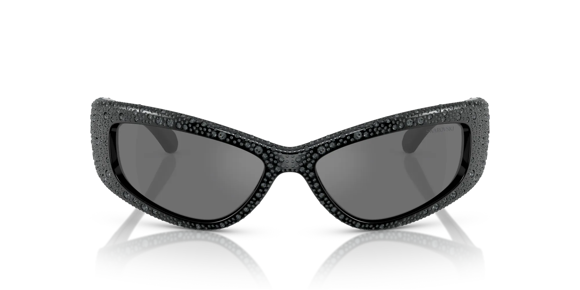 Swarovski SK6027 10326G Occhiali da sole Iniettato Nero Grigio Geometrica Specchiate - immagine 3