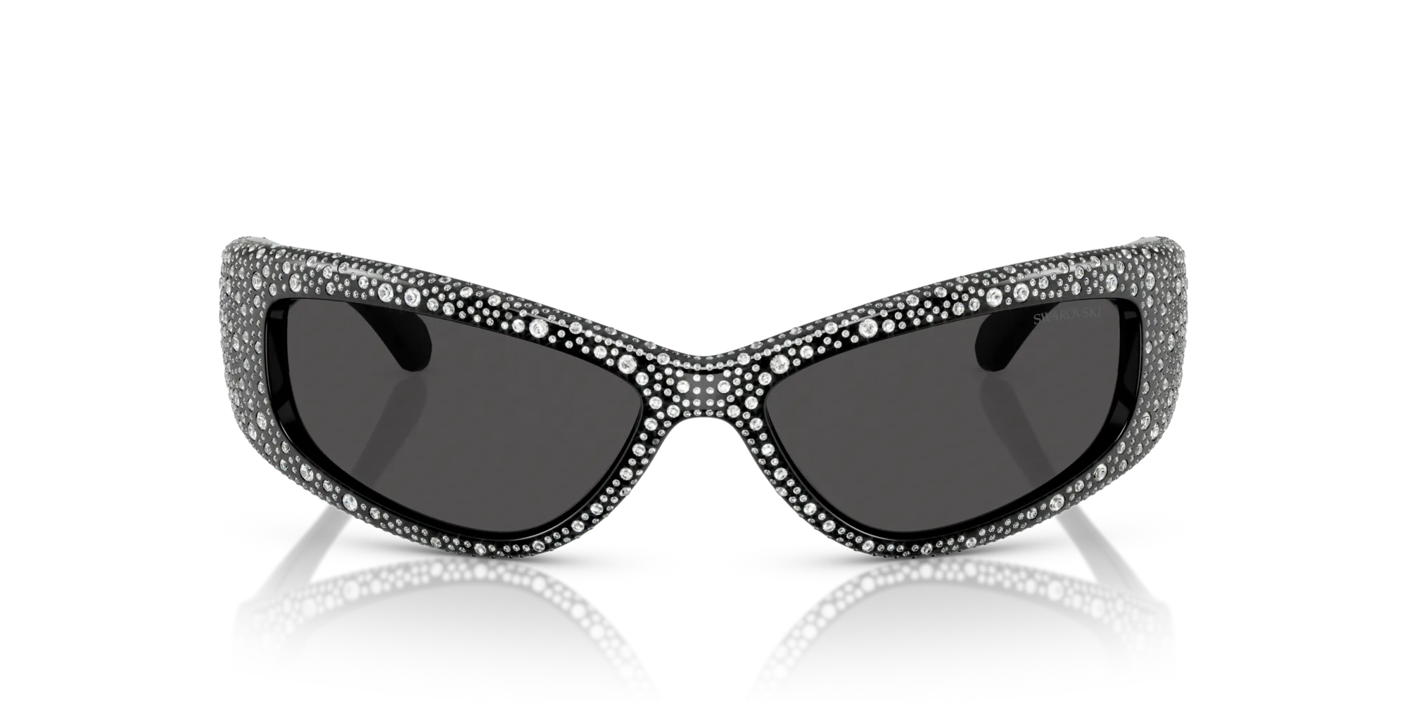 Swarovski SK6027 100187 Occhiali da sole Iniettato Nero Grigio Geometrica Normale - immagine 3