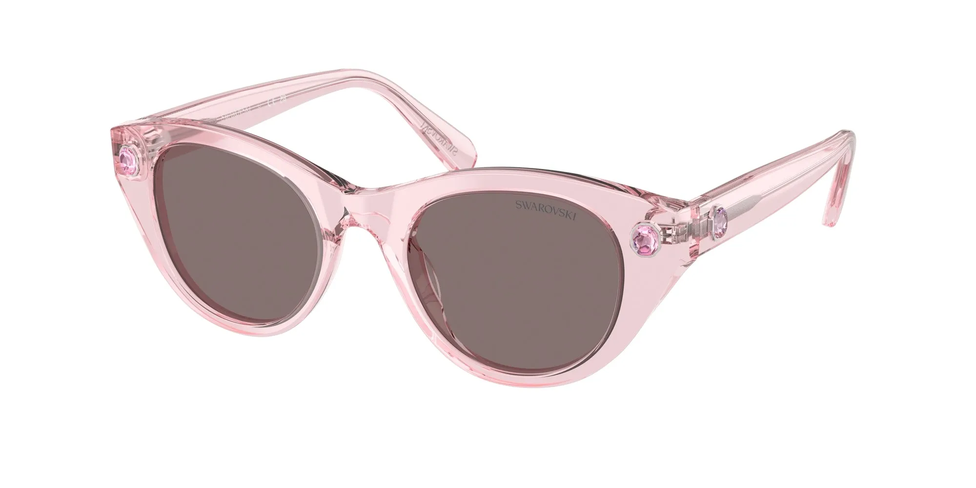 Swarovski SK6025 30017N Occhiali da sole Acetato Rosa Marrone Rotonda Normale - immagine 1