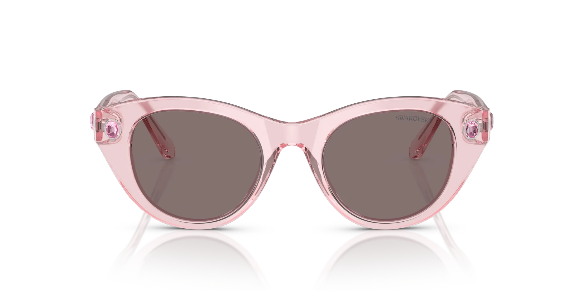 Swarovski SK6025 30017N Occhiali da sole Acetato Rosa Marrone Rotonda Normale - immagine 3