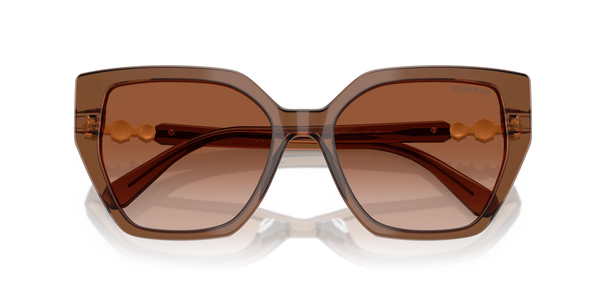 Swarovski SK6016 106713 Occhiali da sole Acetato Marrone Marrone Geometrica Normale Sfumato - immagine 2
