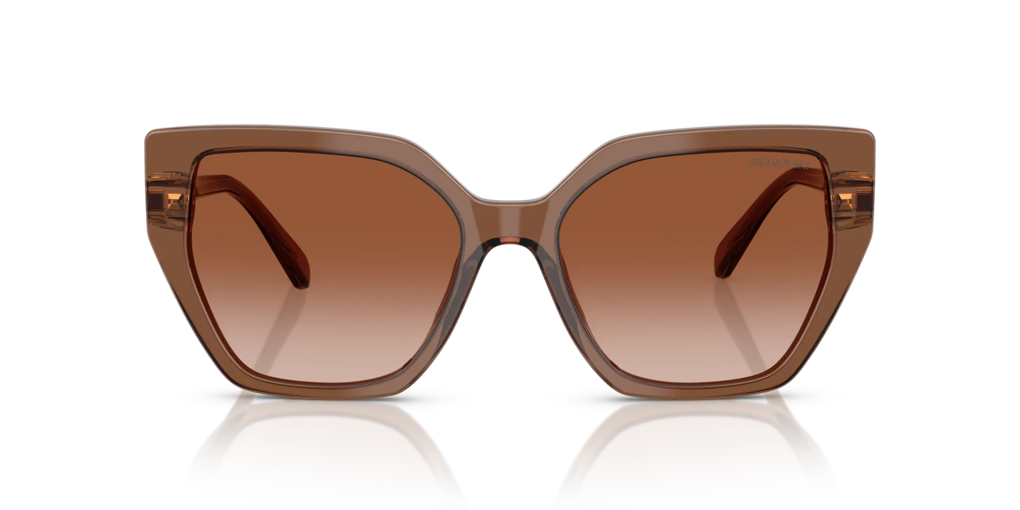Swarovski SK6016 106713 Occhiali da sole Acetato Marrone Marrone Geometrica Normale Sfumato - immagine 3