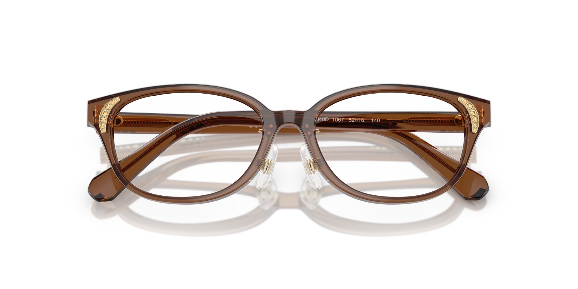 Swarovski SK2040D 1067 Montature da vista Acetato Marrone Rotonda Normale - immagine 2