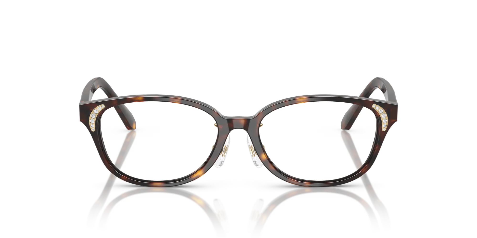 Swarovski SK2040D 1002 Montature da vista Acetato Tartaruga Rotonda Normale - immagine 3