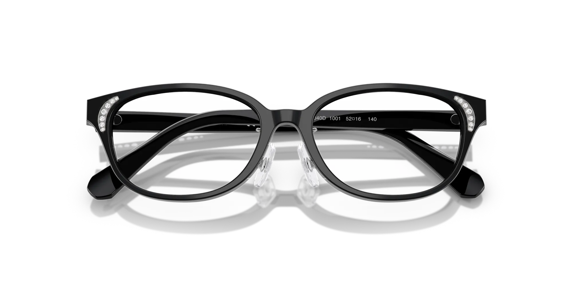 Swarovski SK2040D 1001 Montature da vista Acetato Nero Rotonda Normale - immagine 2