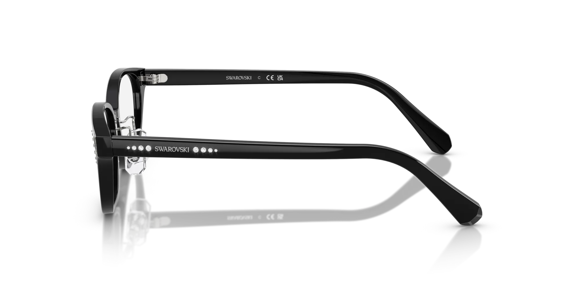 Swarovski SK2040D 1001 Montature da vista Acetato Nero Rotonda Normale - immagine 4