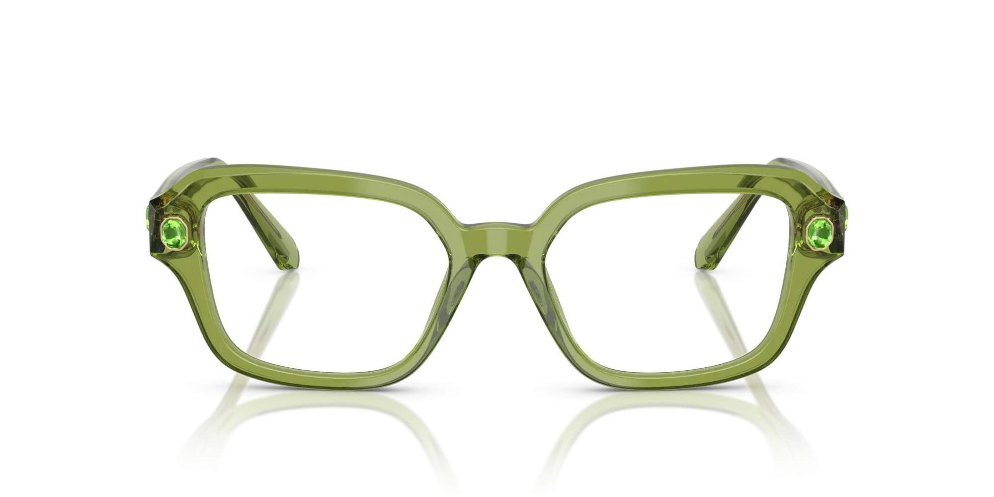 Swarovski SK2039 3002 Montature da vista Acetato Verde Pillow Normale - immagine 3