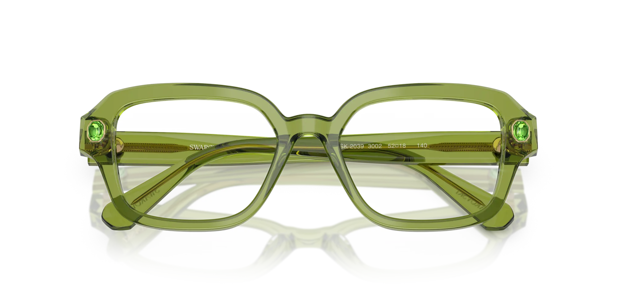 Swarovski SK2039 3002 Montature da vista Acetato Verde Pillow Normale - immagine 2