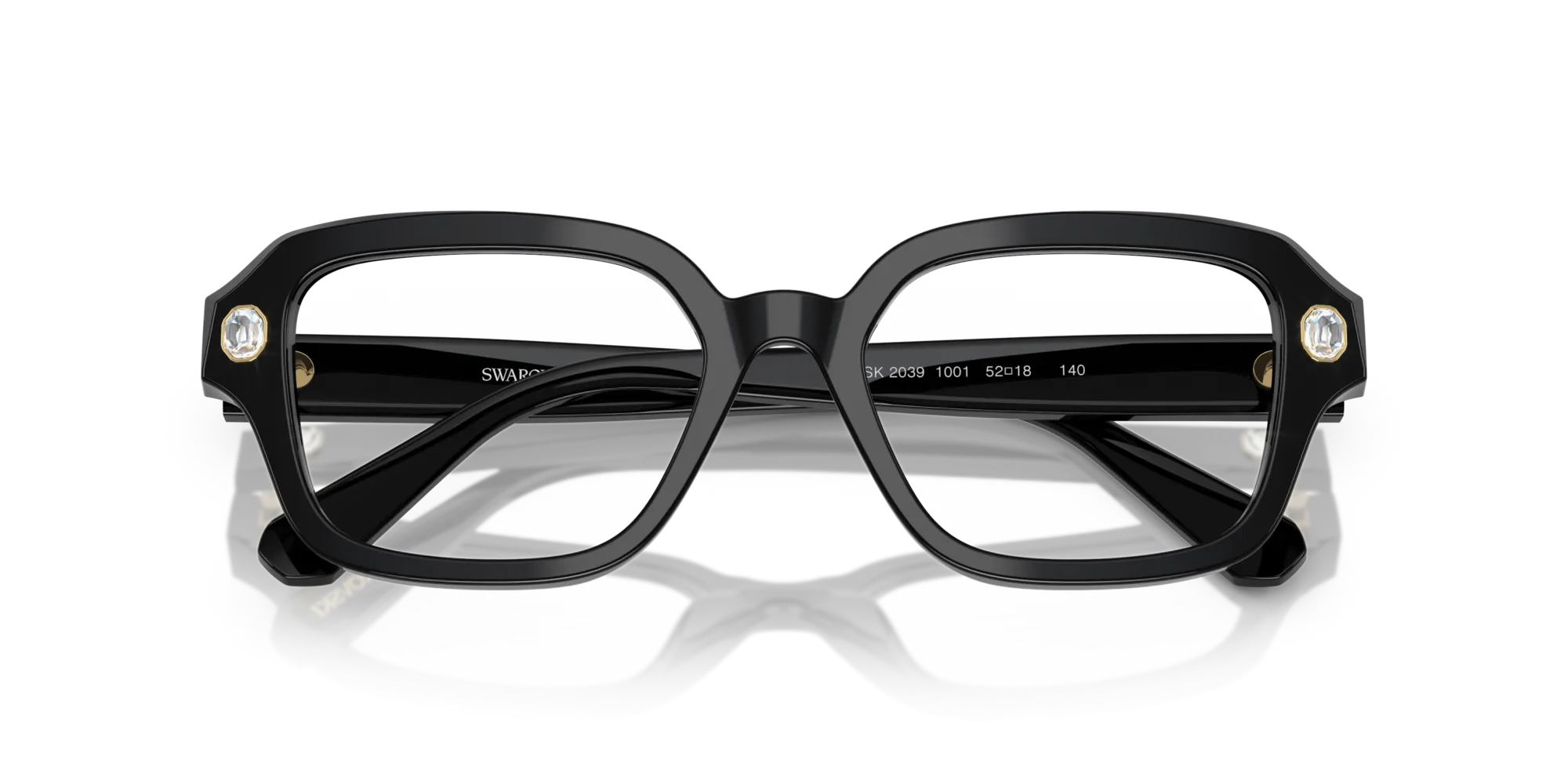 Swarovski SK2039 1001 Montature da vista Acetato Nero Pillow Normale - immagine 2