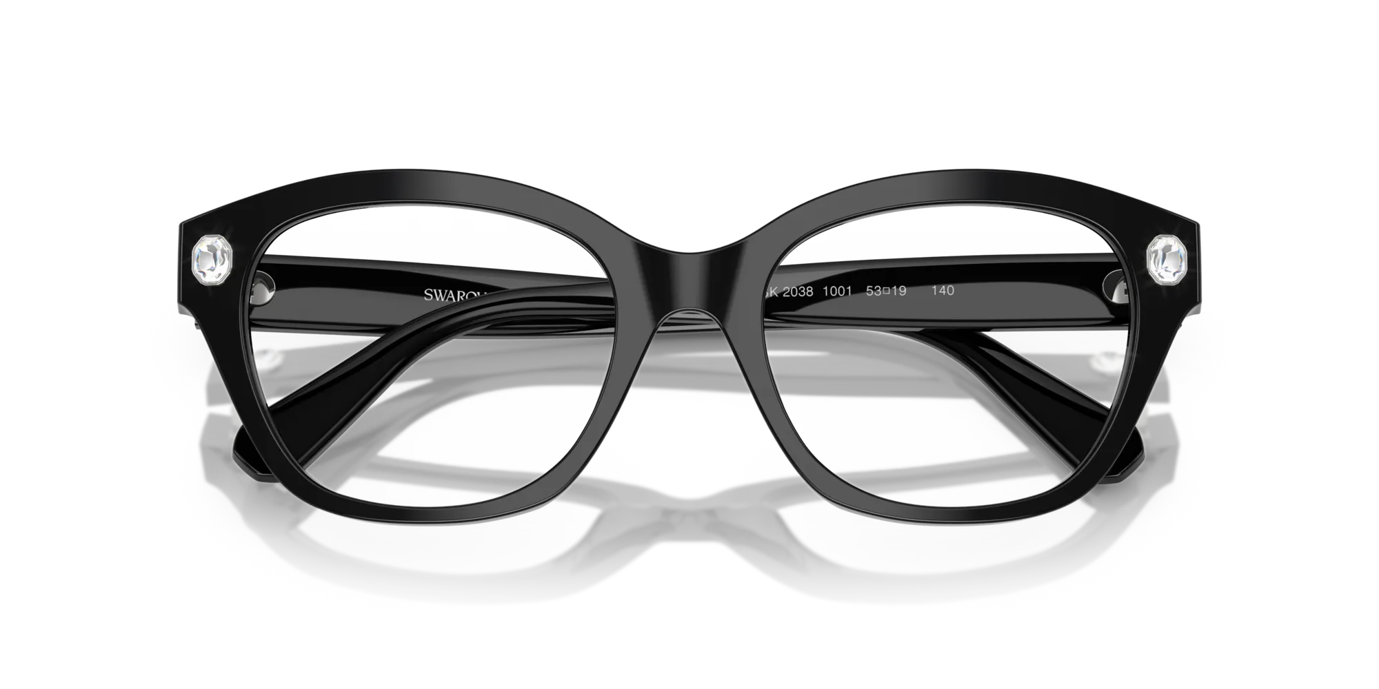 Swarovski SK2038 1001 Montature da vista Acetato Nero Pillow Normale - immagine 2