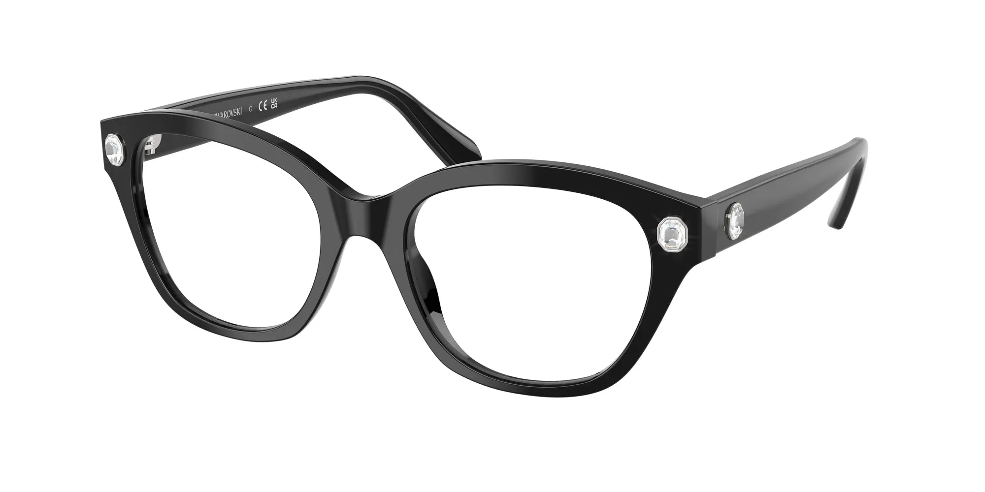 Swarovski SK2038 1001 Montature da vista Acetato Nero Pillow Normale - immagine 1