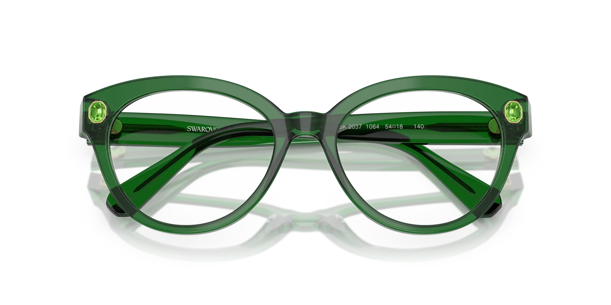 Swarovski SK2037 1064 Montature da vista Acetato Verde Rotonda Normale - immagine 2