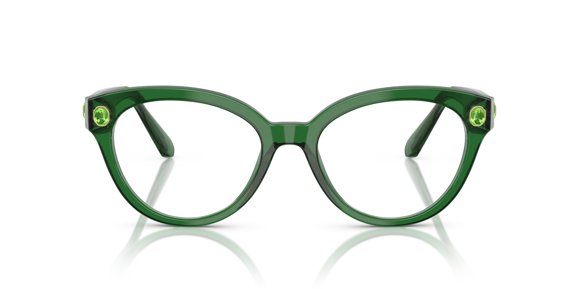 Swarovski SK2037 1064 Montature da vista Acetato Verde Rotonda Normale - immagine 3