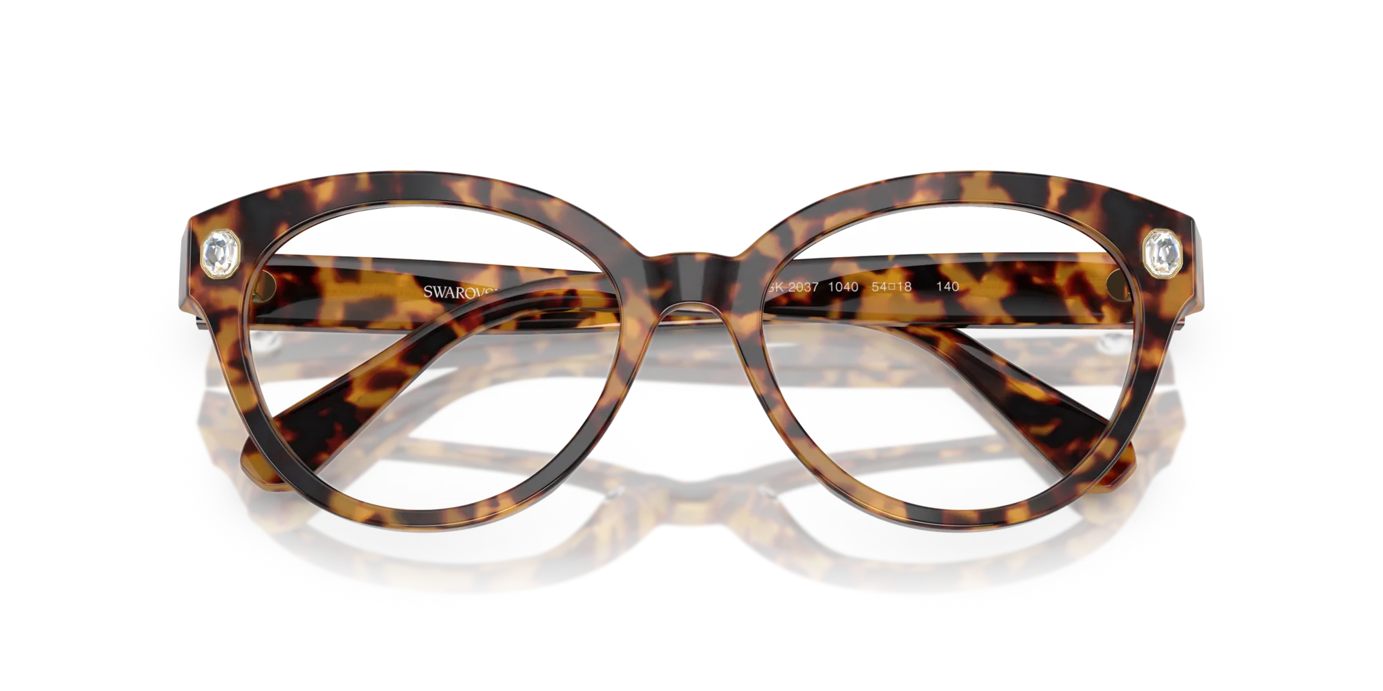 Swarovski SK2037 1040 Montature da vista Acetato Tartaruga Rotonda Normale - immagine 2