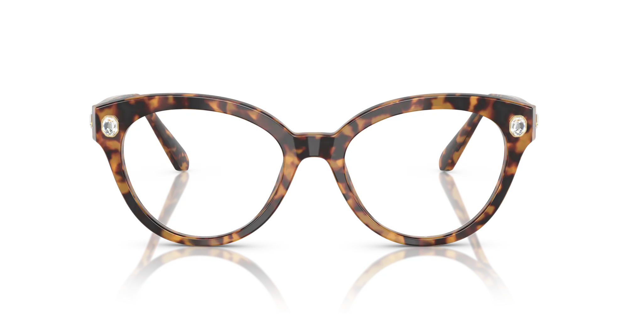 Swarovski SK2037 1040 Montature da vista Acetato Tartaruga Rotonda Normale - immagine 3