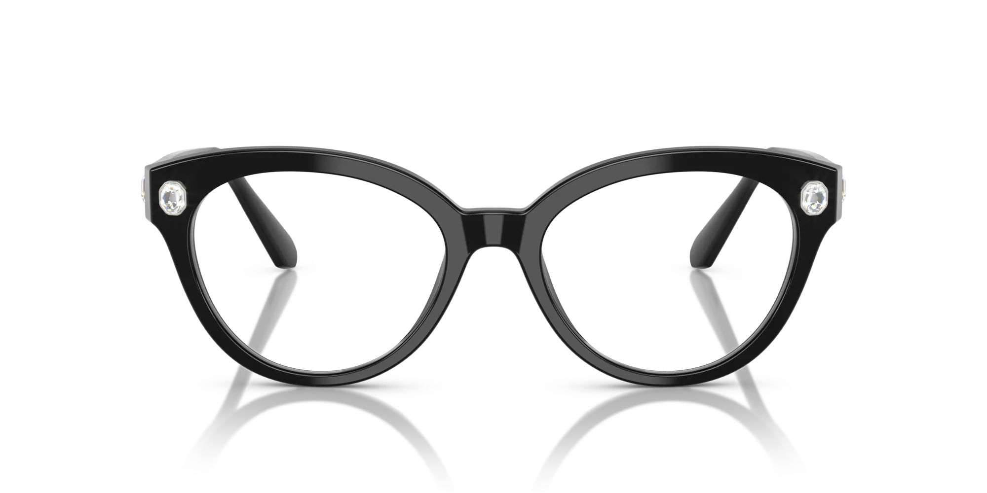 Swarovski SK2037 1001 Montature da vista Acetato Nero Rotonda Normale - immagine 3