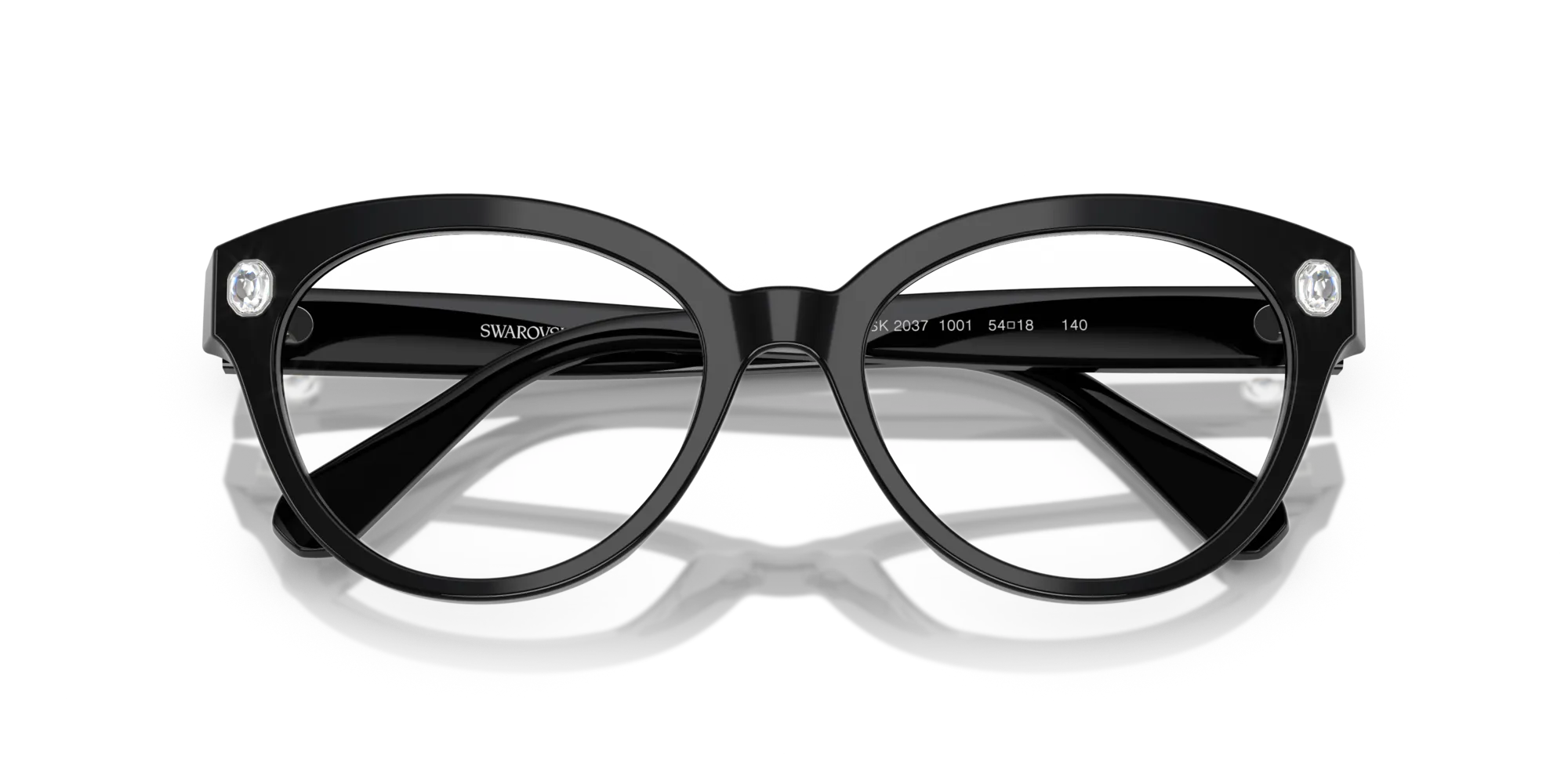Swarovski SK2037 1001 Montature da vista Acetato Nero Rotonda Normale - immagine 2