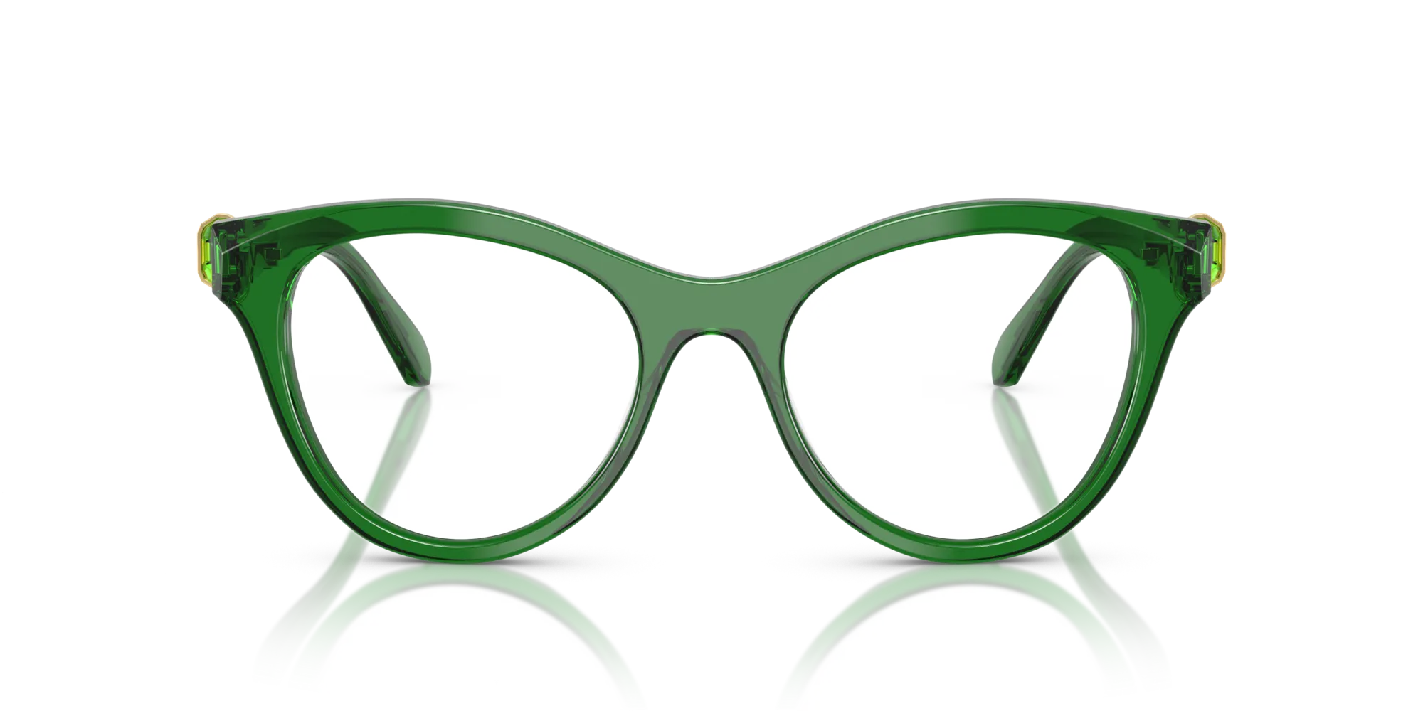 Swarovski SK2036 1064 Montature da vista Acetato Verde Rotonda Normale - immagine 3