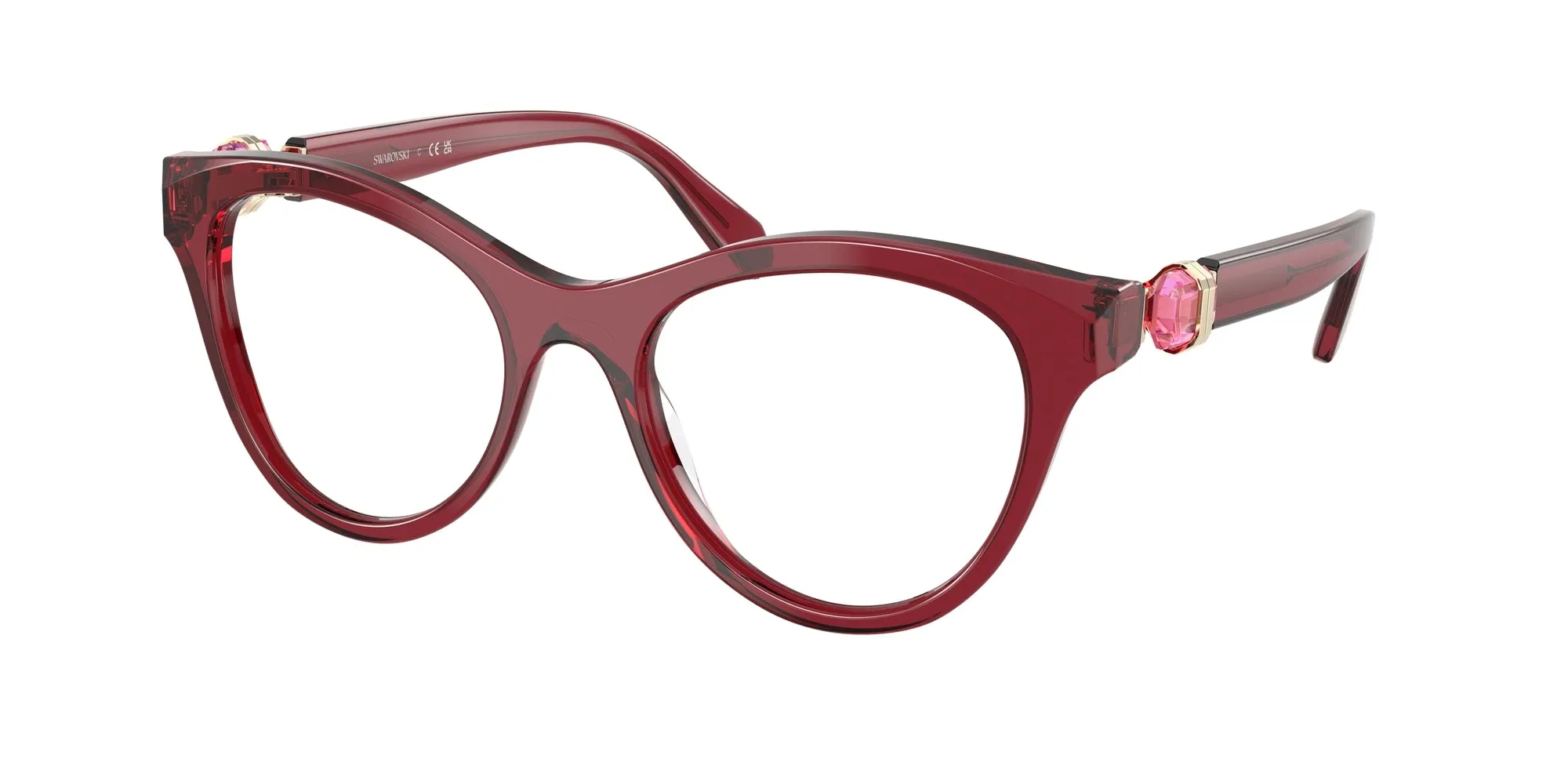 Swarovski SK2036 1055 Montature da vista Acetato Rosso Rotonda Normale - immagine 1