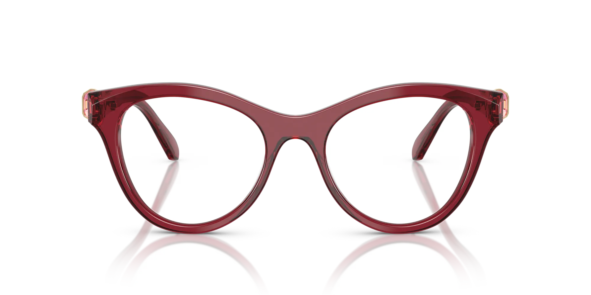 Swarovski SK2036 1055 Montature da vista Acetato Rosso Rotonda Normale - immagine 3